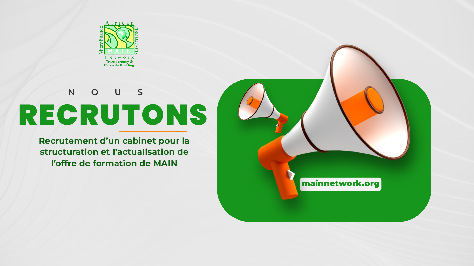 TdR de recrutement d’un cabinet