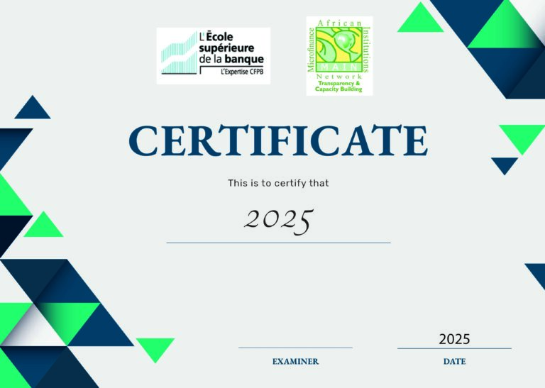 Résultat des Certifications en Microfinance – MAIN / ESBANQUE 2025